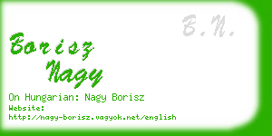 borisz nagy business card